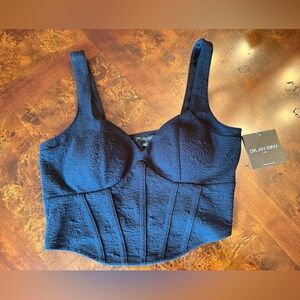 DYLAN RYAN NYC Cropped Corset Style Top